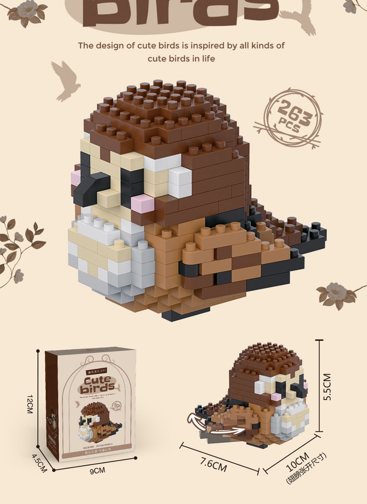 Baby Bird Parrot Building Blocks