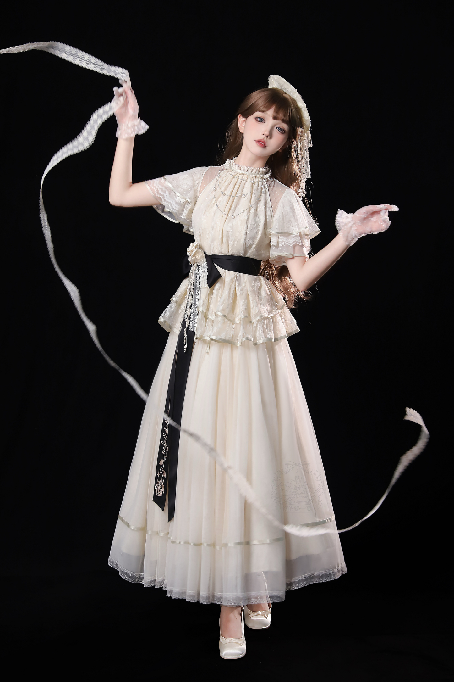 [Pre-order] Retro Elegant Inner + Top + Skirt + Accessories