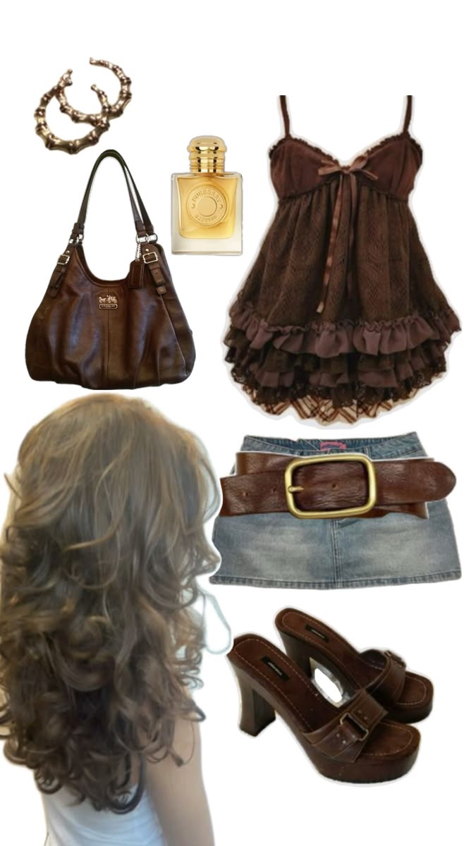 Brown Vintage Sweetheart Cami Top