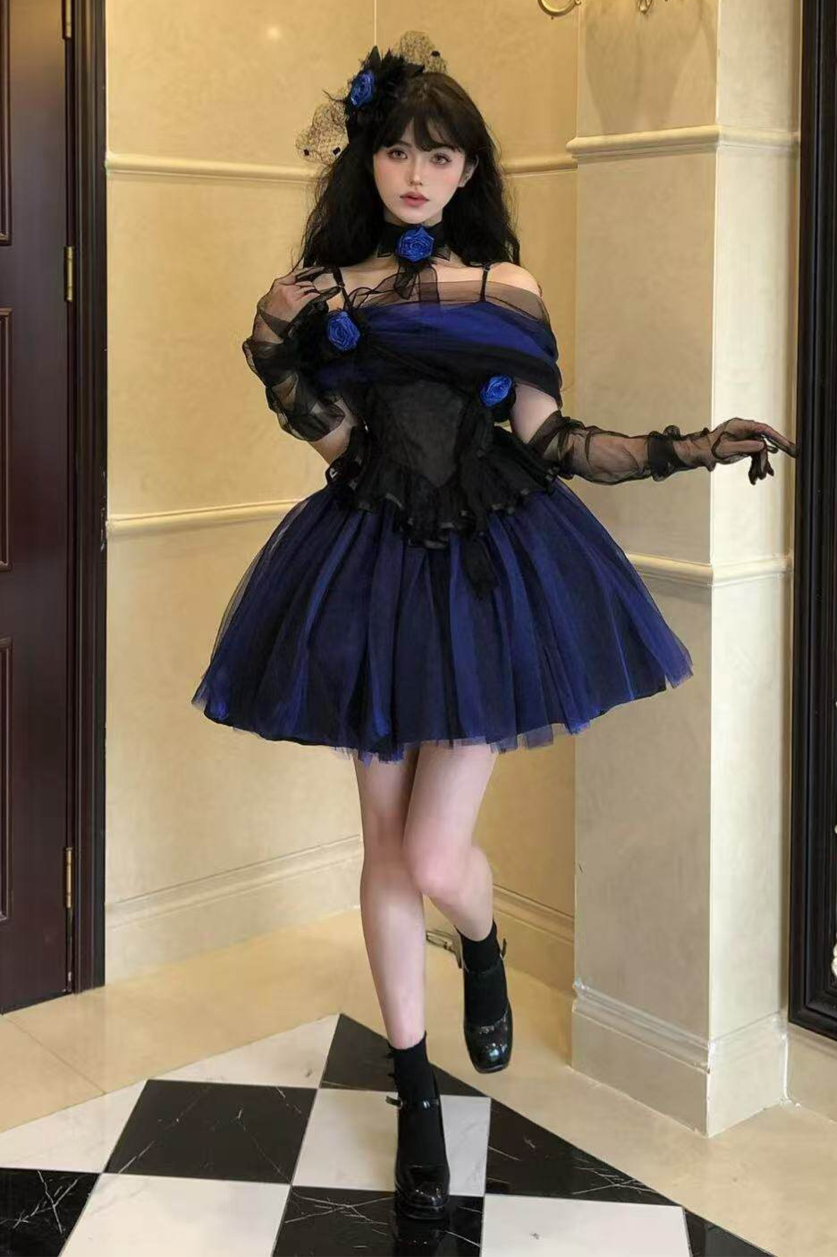 Klein Blue Shimmer Lolita Dress