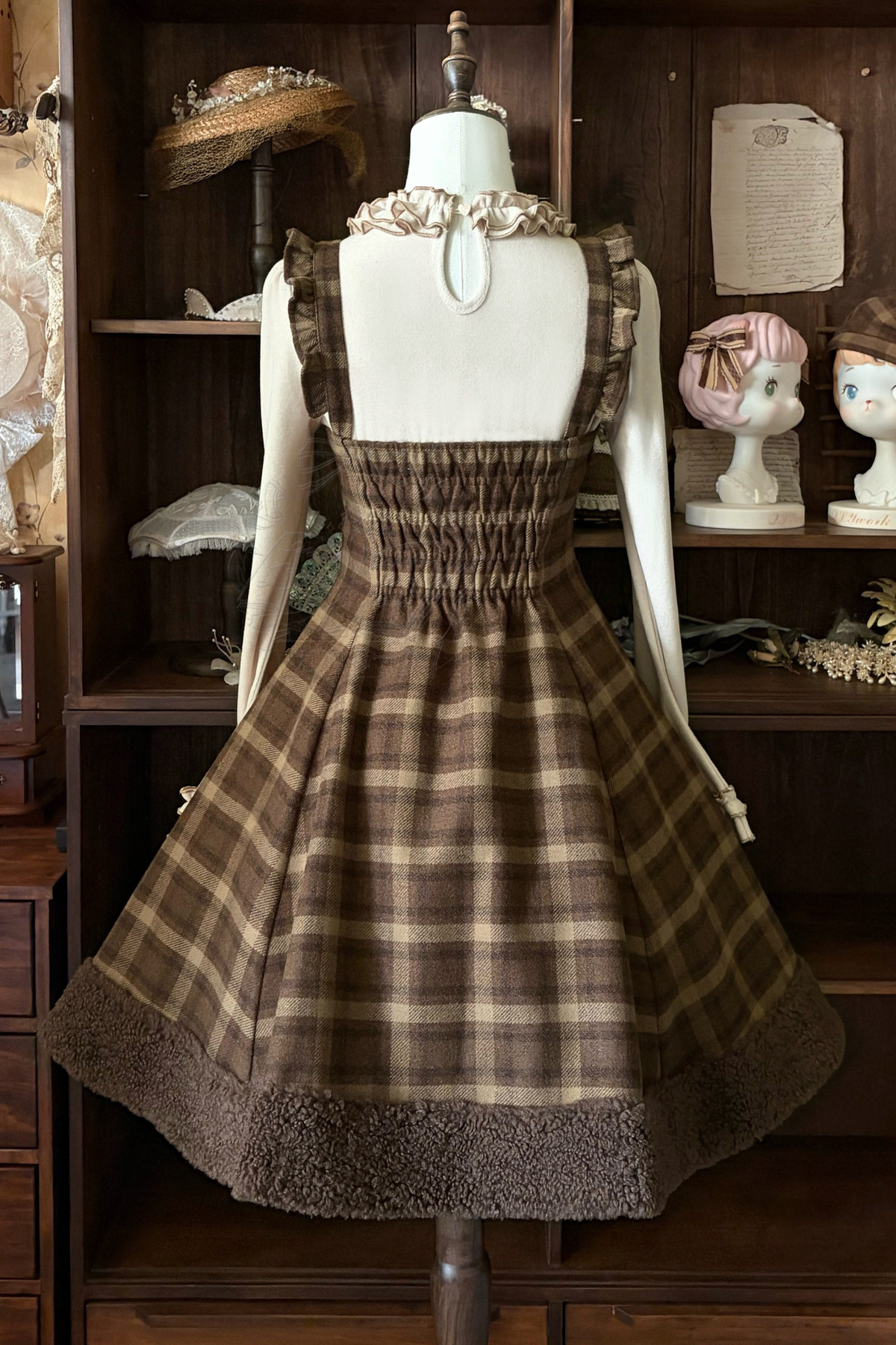 【February 28 Reservation Deadline】Doll Check Lolita Cape + Dress + Skirt + Tops