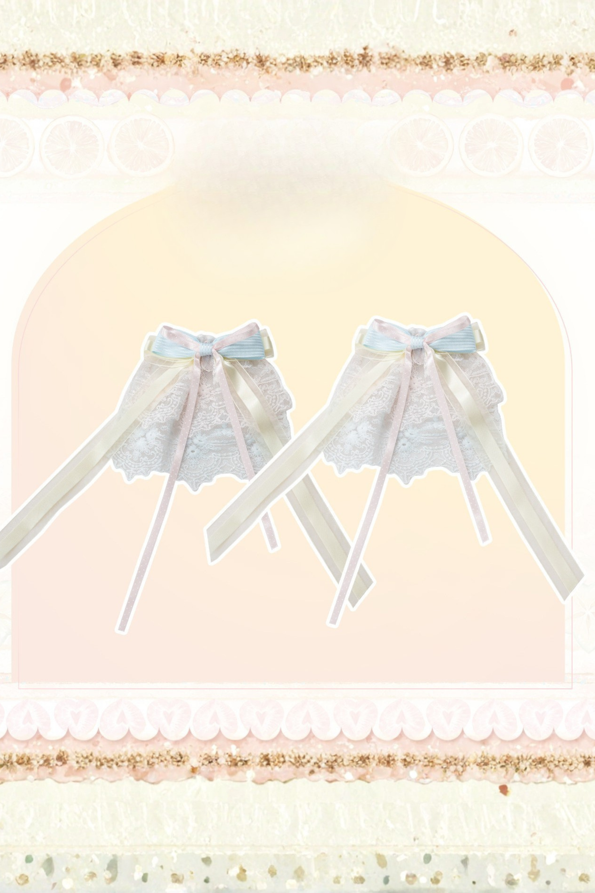 Slice Cake Gorgeous Lolita Dress + Jumper Skirt + Headband + Clip + Hat Side Clip Pair