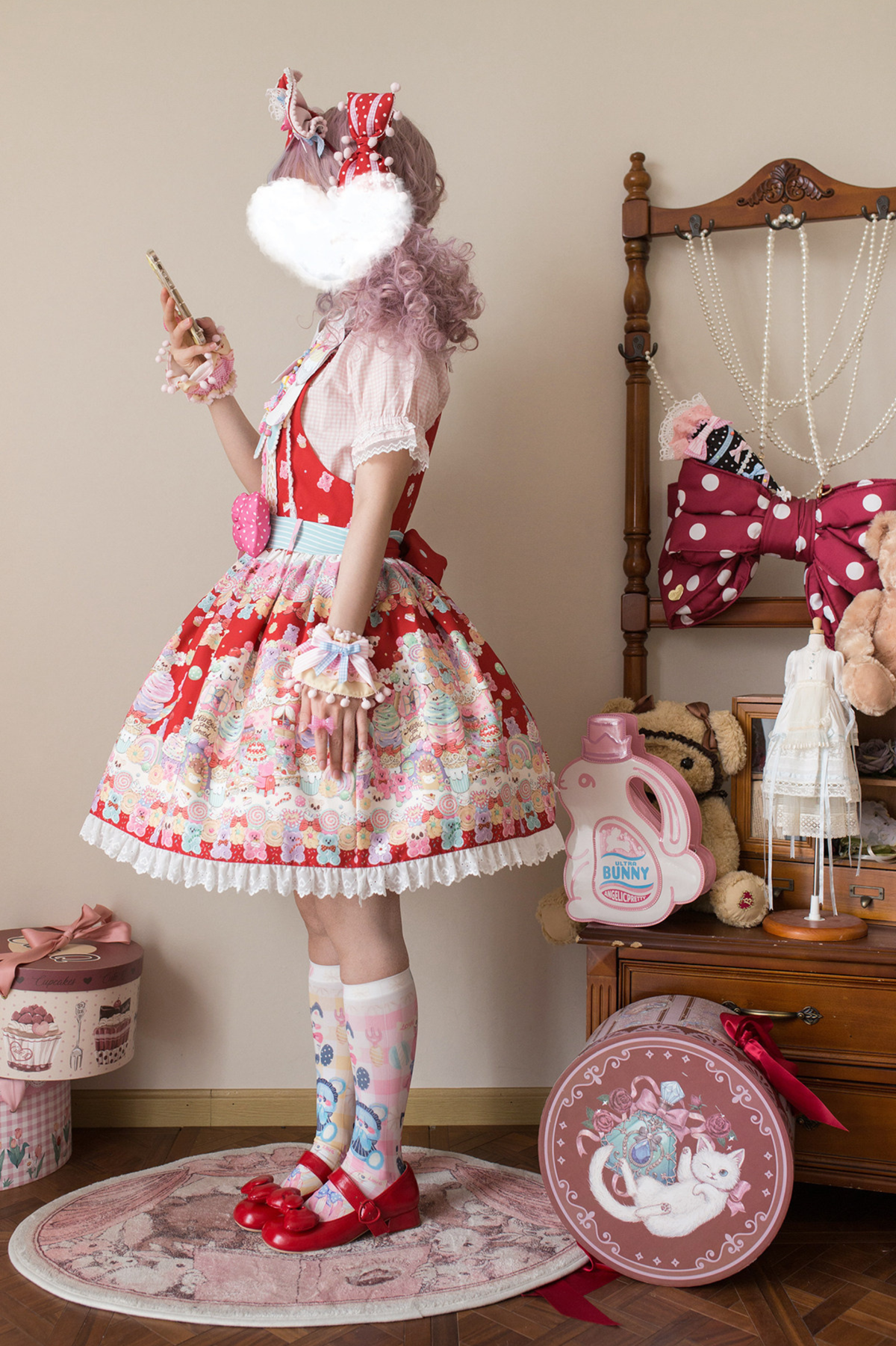Sweetheart Candy Suspender Skirt + Jumper Skirt