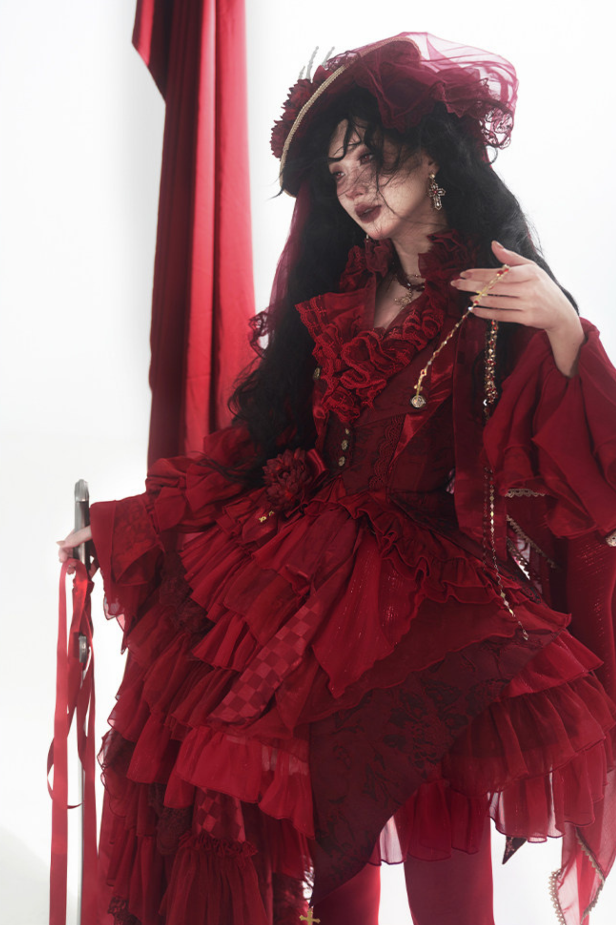 Fishbone Bustier Lolita Skirt + Shirt + Vest + Tail + Pants