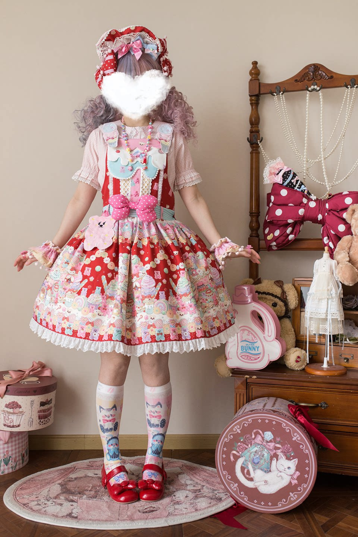 Sweetheart Candy Suspender Skirt + Jumper Skirt