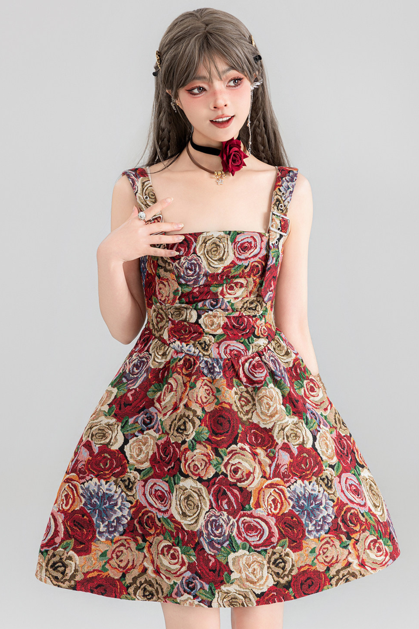 Jacquard Antique Painting Dress + Shirt