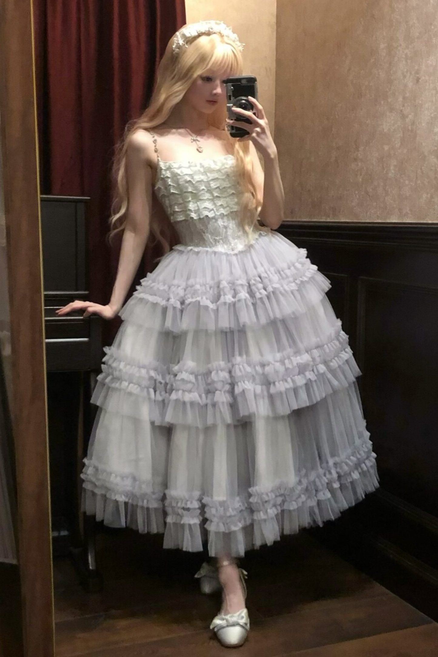 Lace Swan Lolita Camisole Dress