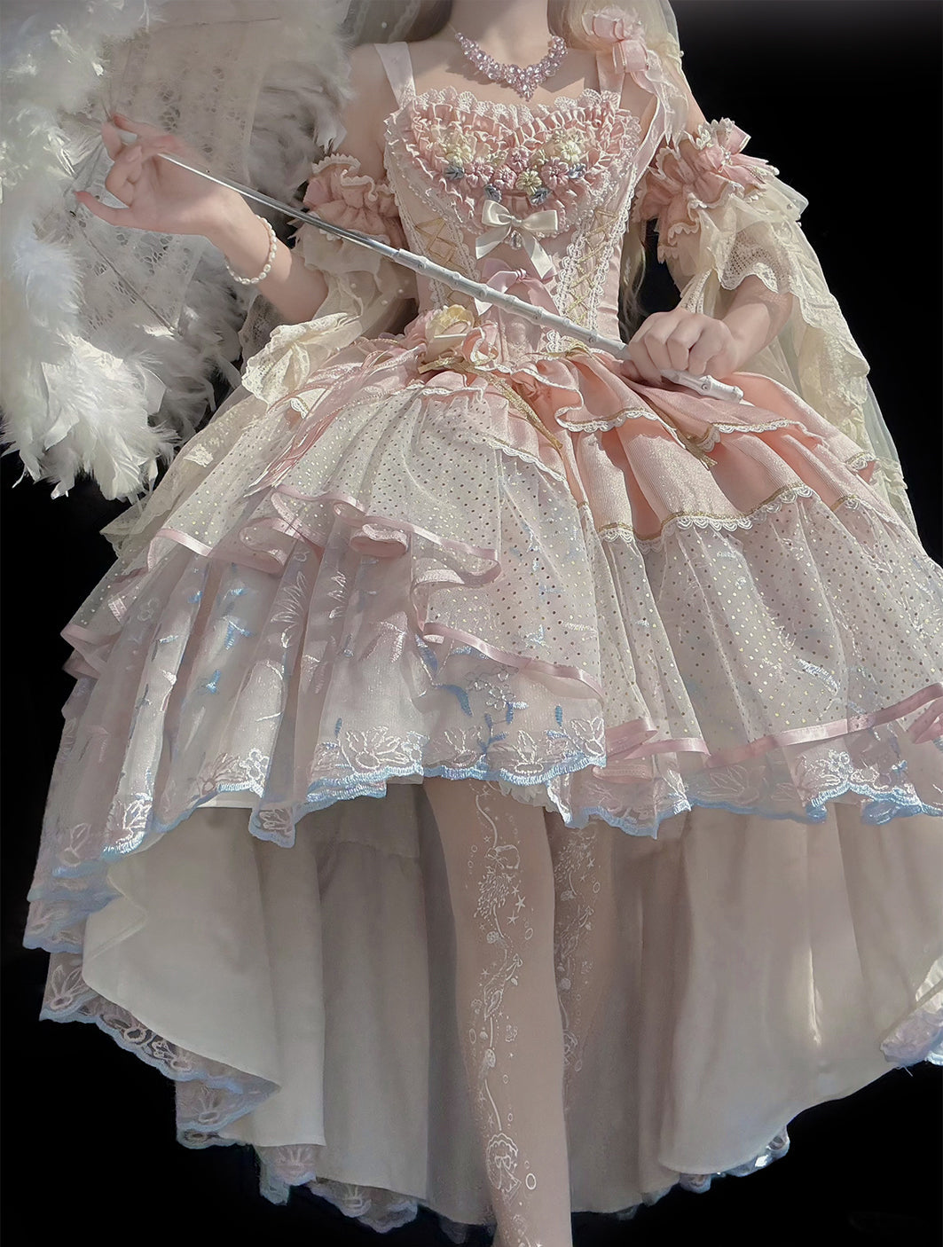 Bows Mesh Lace Lolita Dress