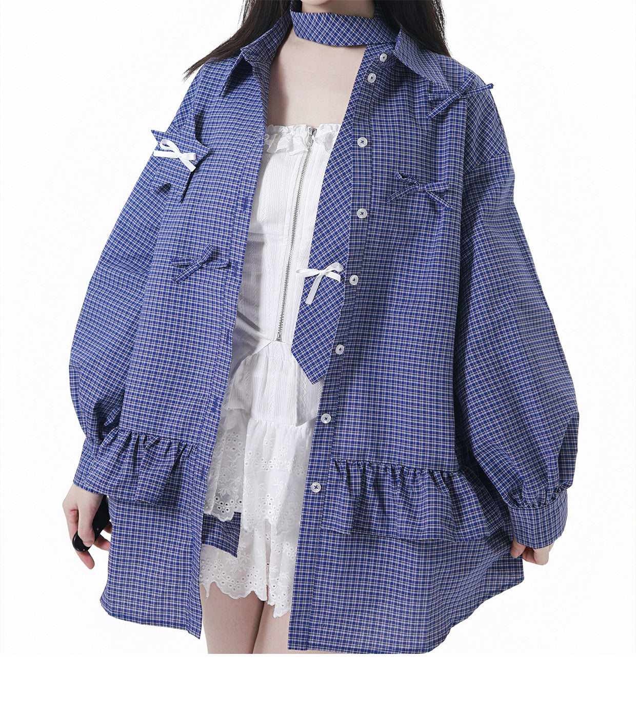 acubi blue plaid coord