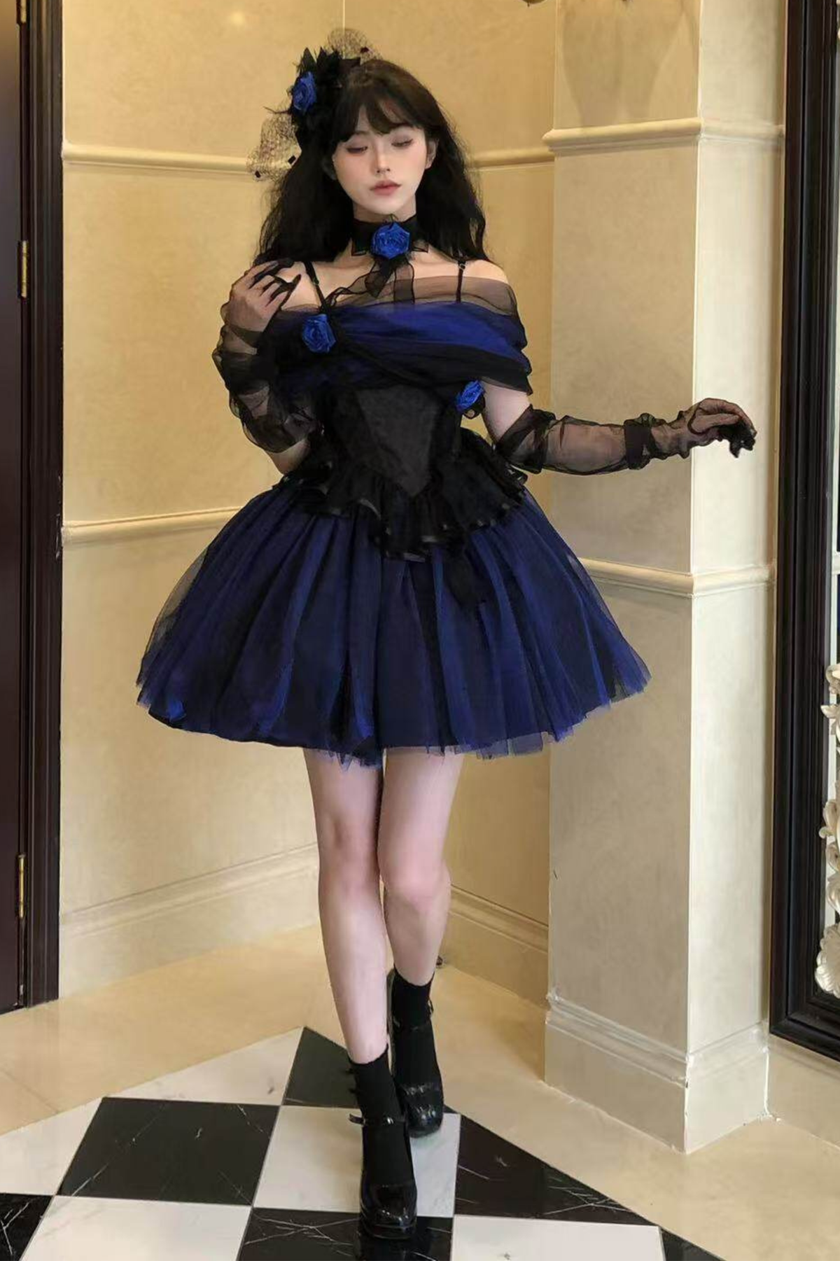 Klein Blue Shimmer Lolita Dress