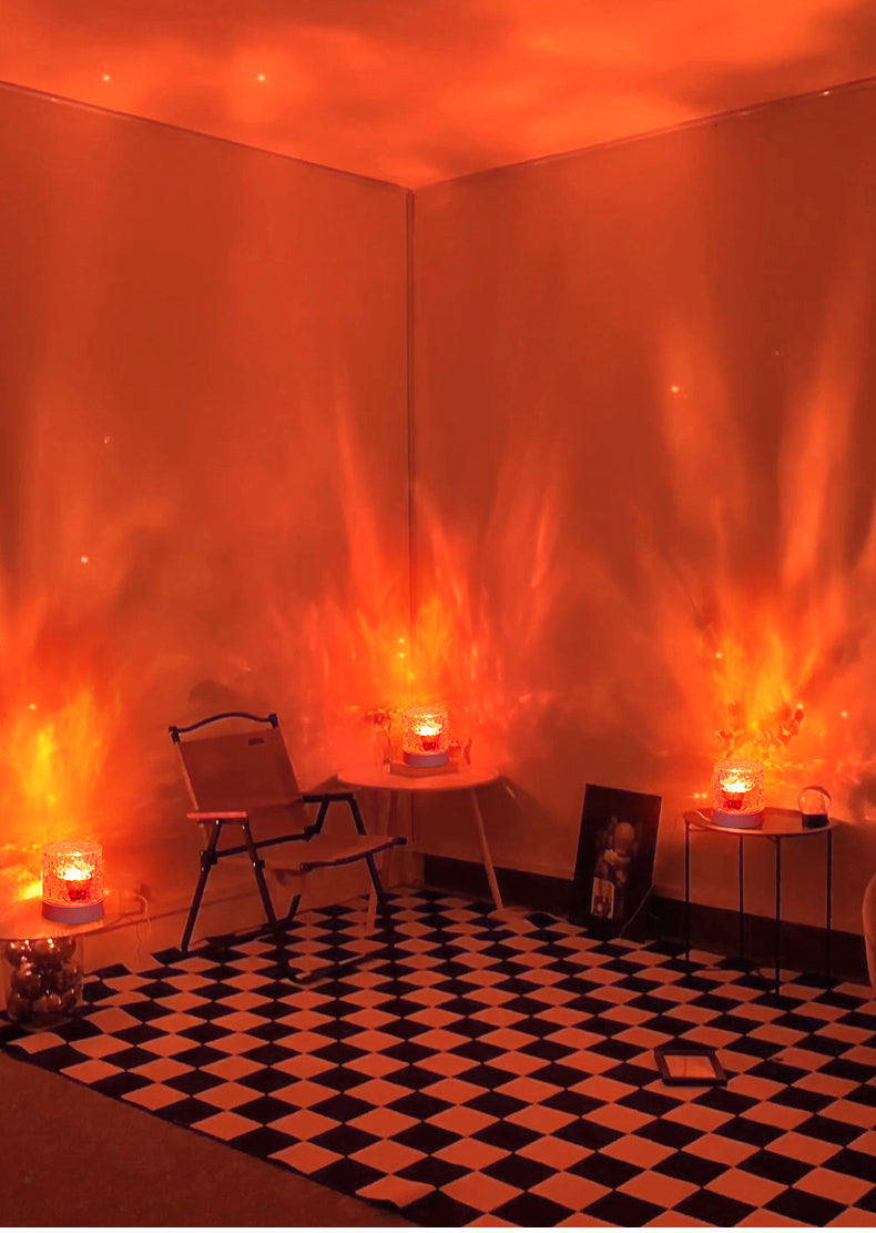 Rotating water pattern night light