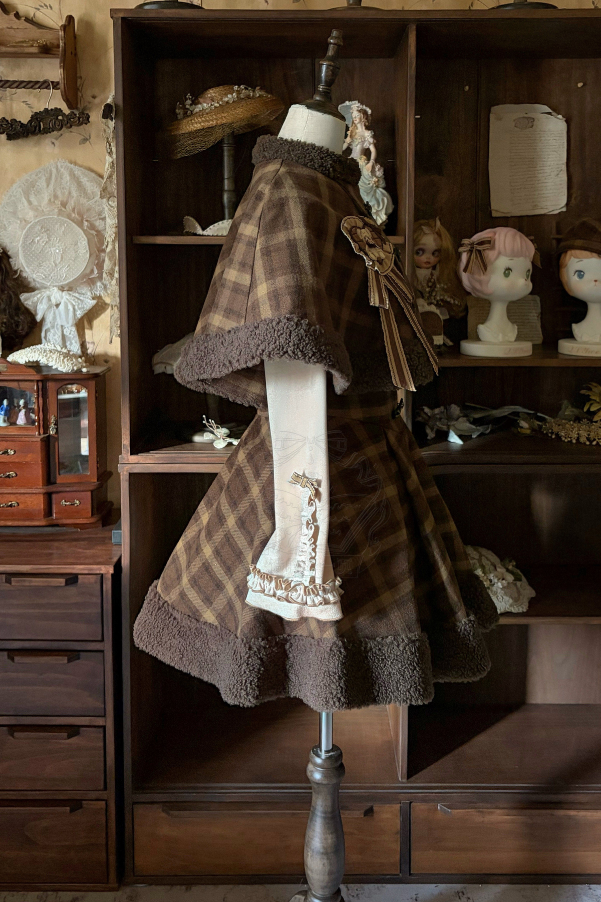 【February 28 Reservation Deadline】Doll Check Lolita Cape + Dress + Skirt + Tops