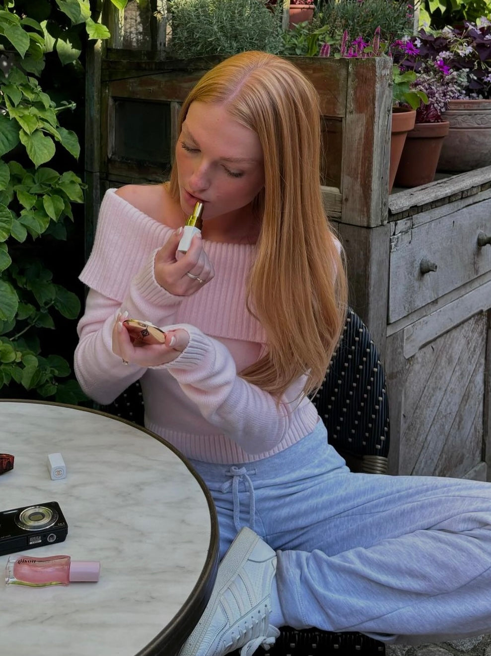 Autumn Pink Off The Shoulder Sweater