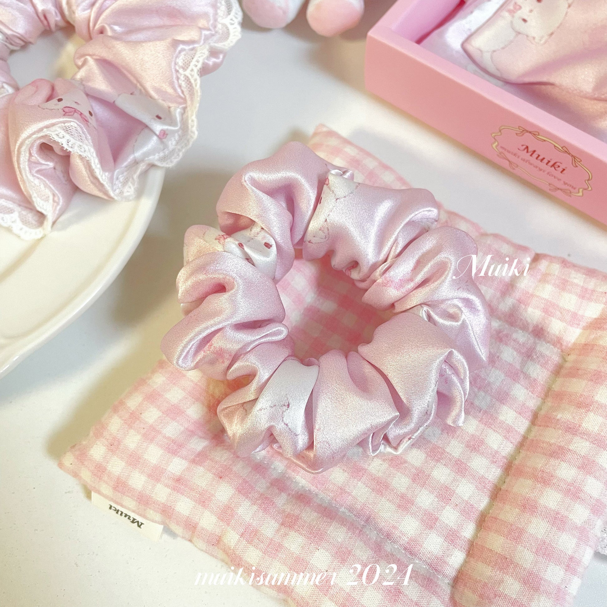 kawaii silk hair tie