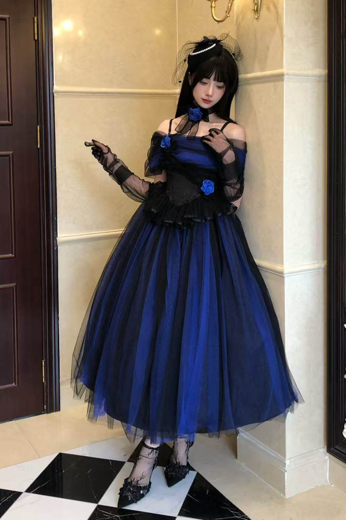 Klein Blue Shimmer Lolita Dress