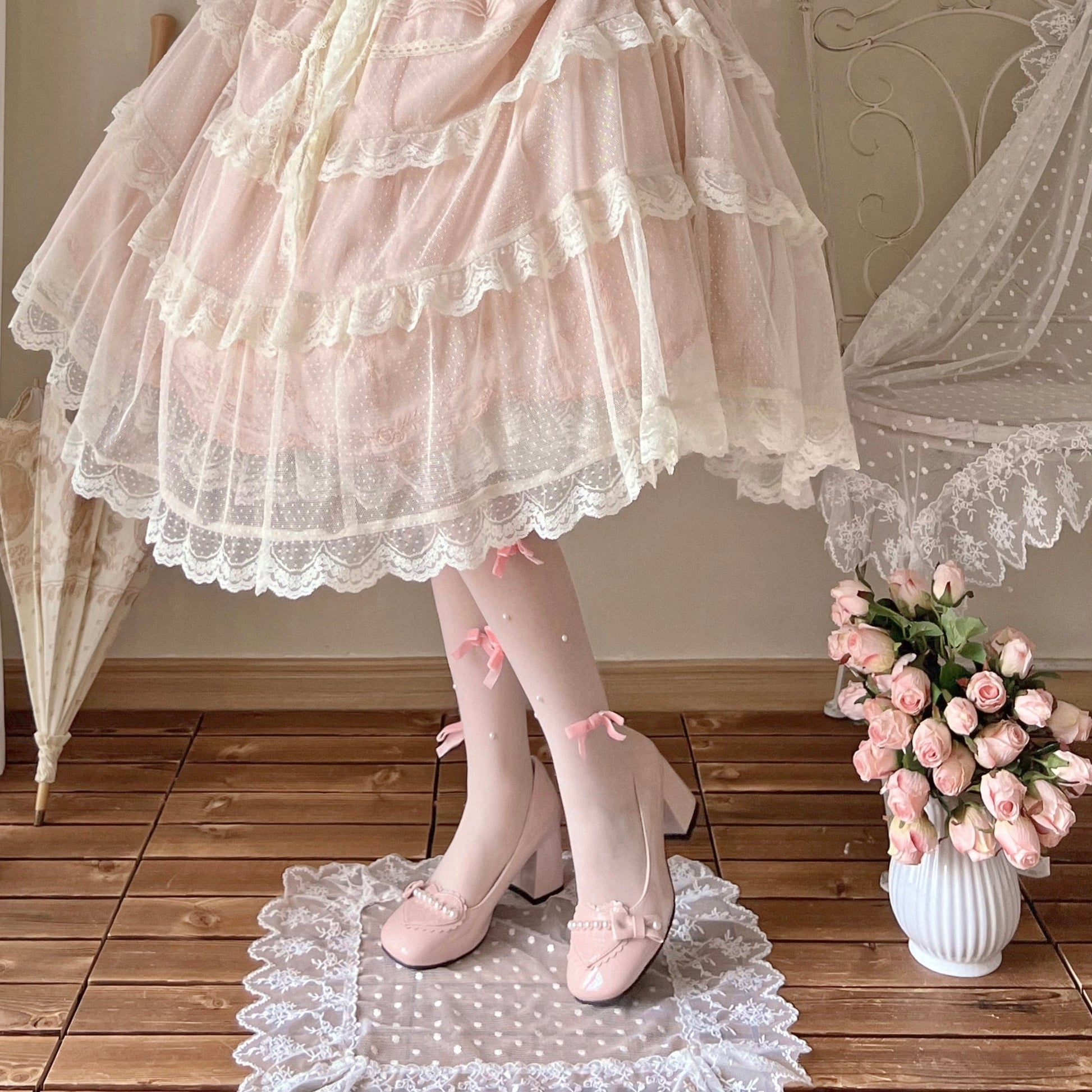 Dream Lolita Pearl Mary Jane High Heels