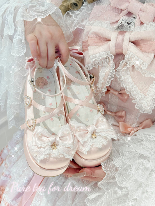 Chanson Cream Thick Sole Lolita Shoes