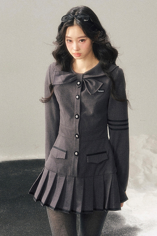 French Pleated College Dress