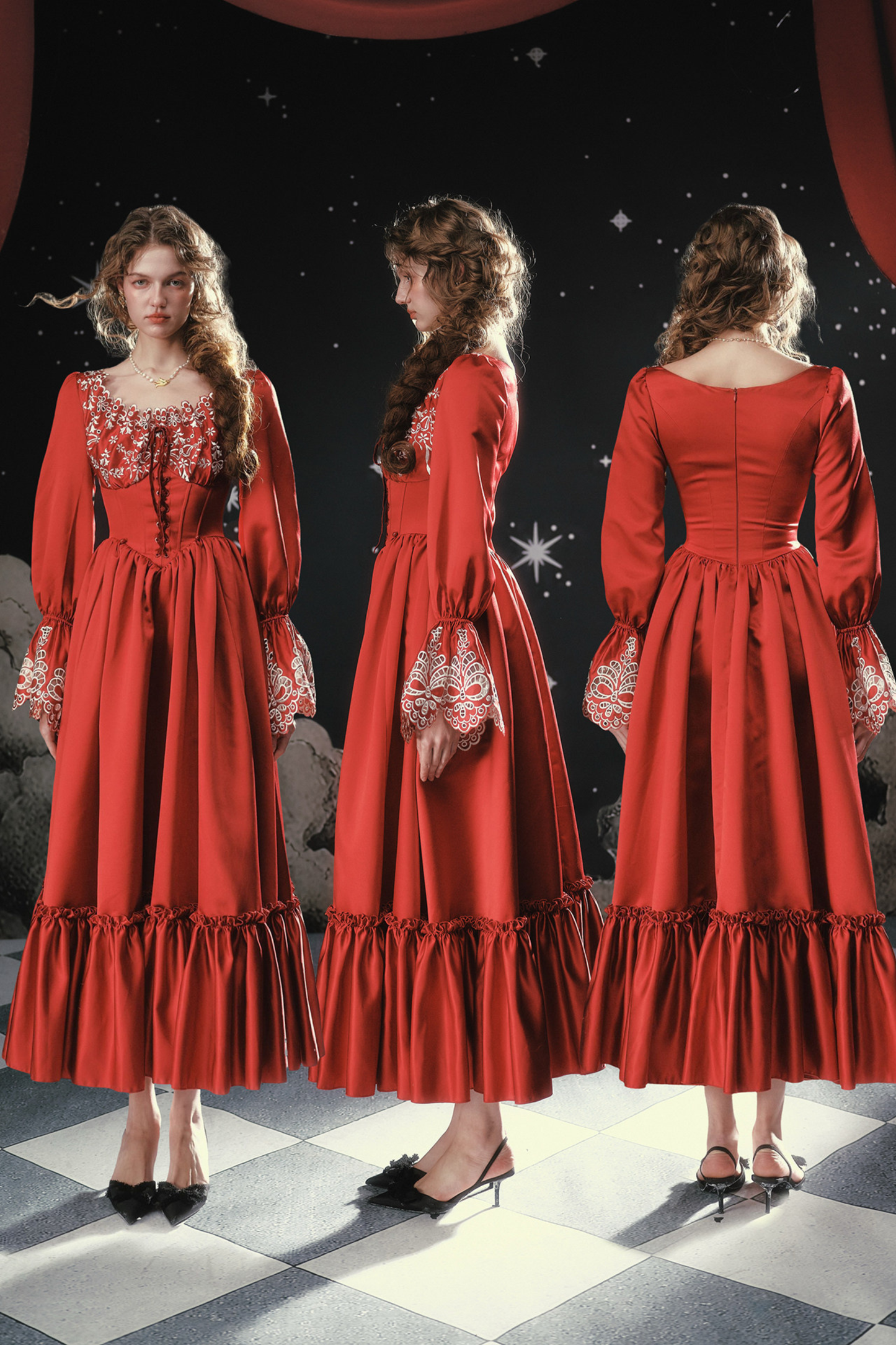 Retro Destiny Lace Maid French Dress