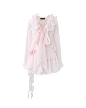 Load image into Gallery viewer, Ballet Light Pink Ruffle Rrose Skirt Coord Set
