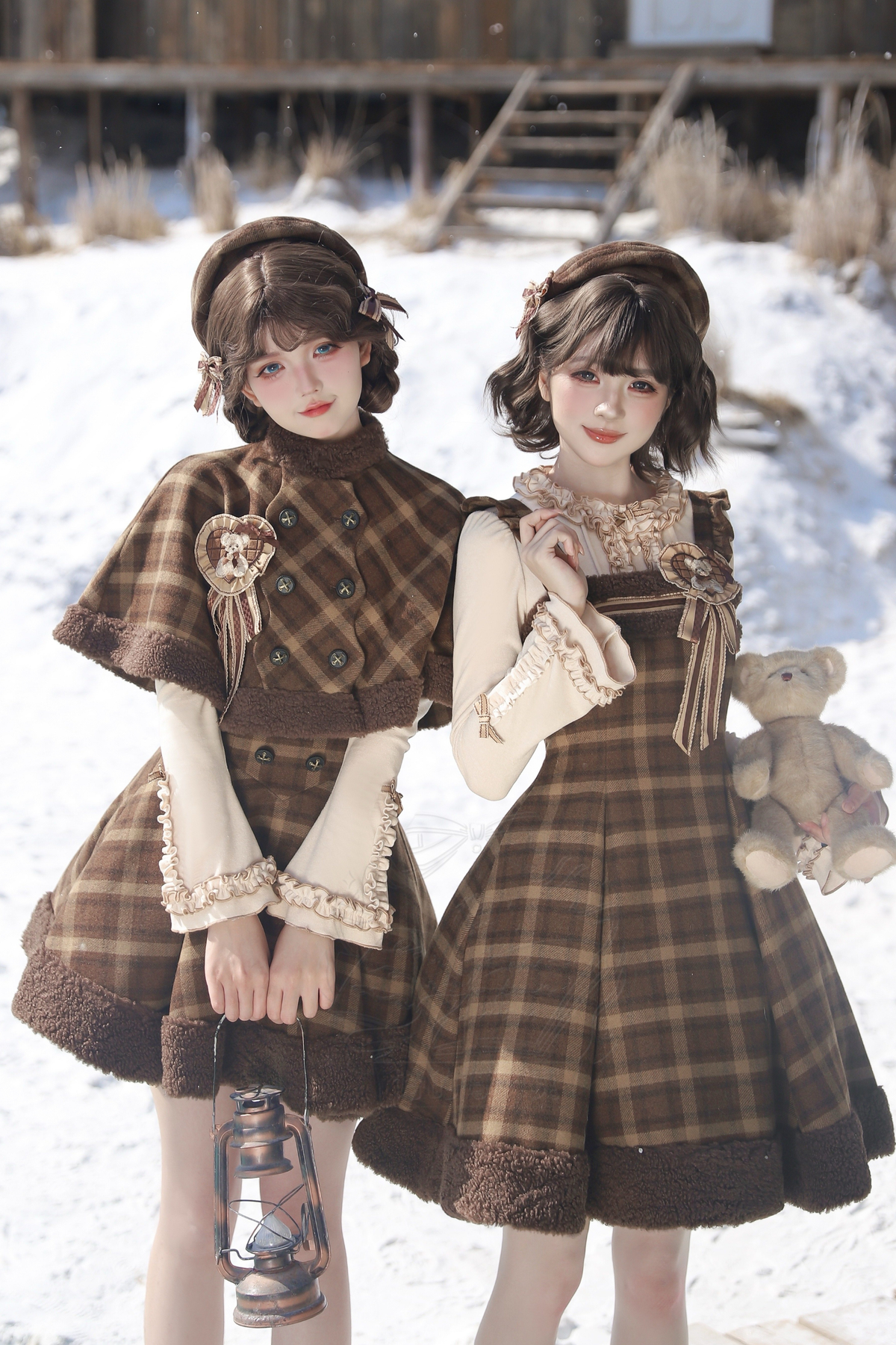 【February 28 Reservation Deadline】Doll Check Lolita Cape + Dress + Skirt + Tops