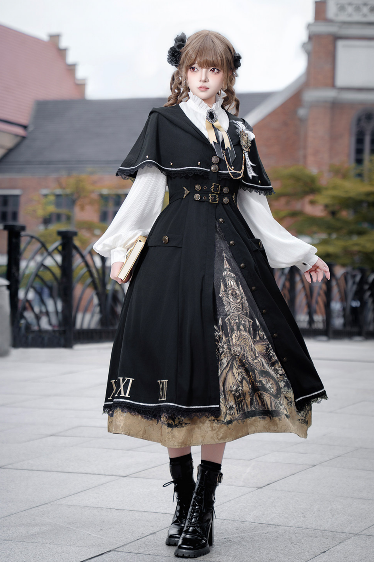 Dragon Lament Cape Dress