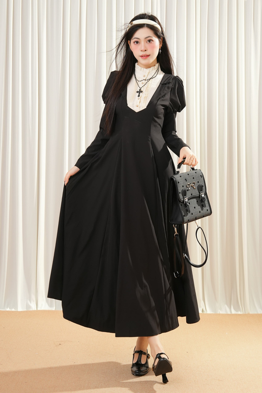 Lolita Nun Style Black Dress