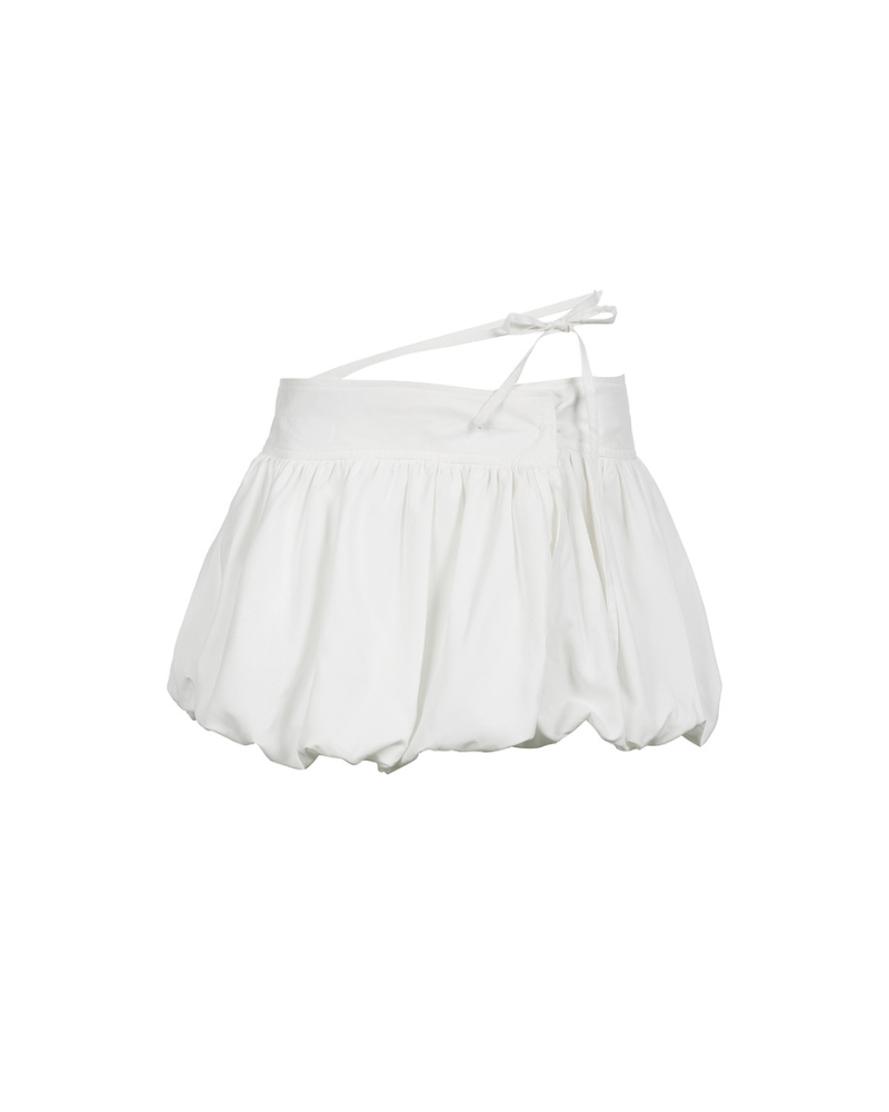 Asymmetrical V-waist Bud Skirt