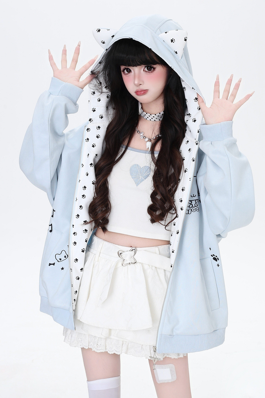 Subculture Cat Ear Hooded Jacket