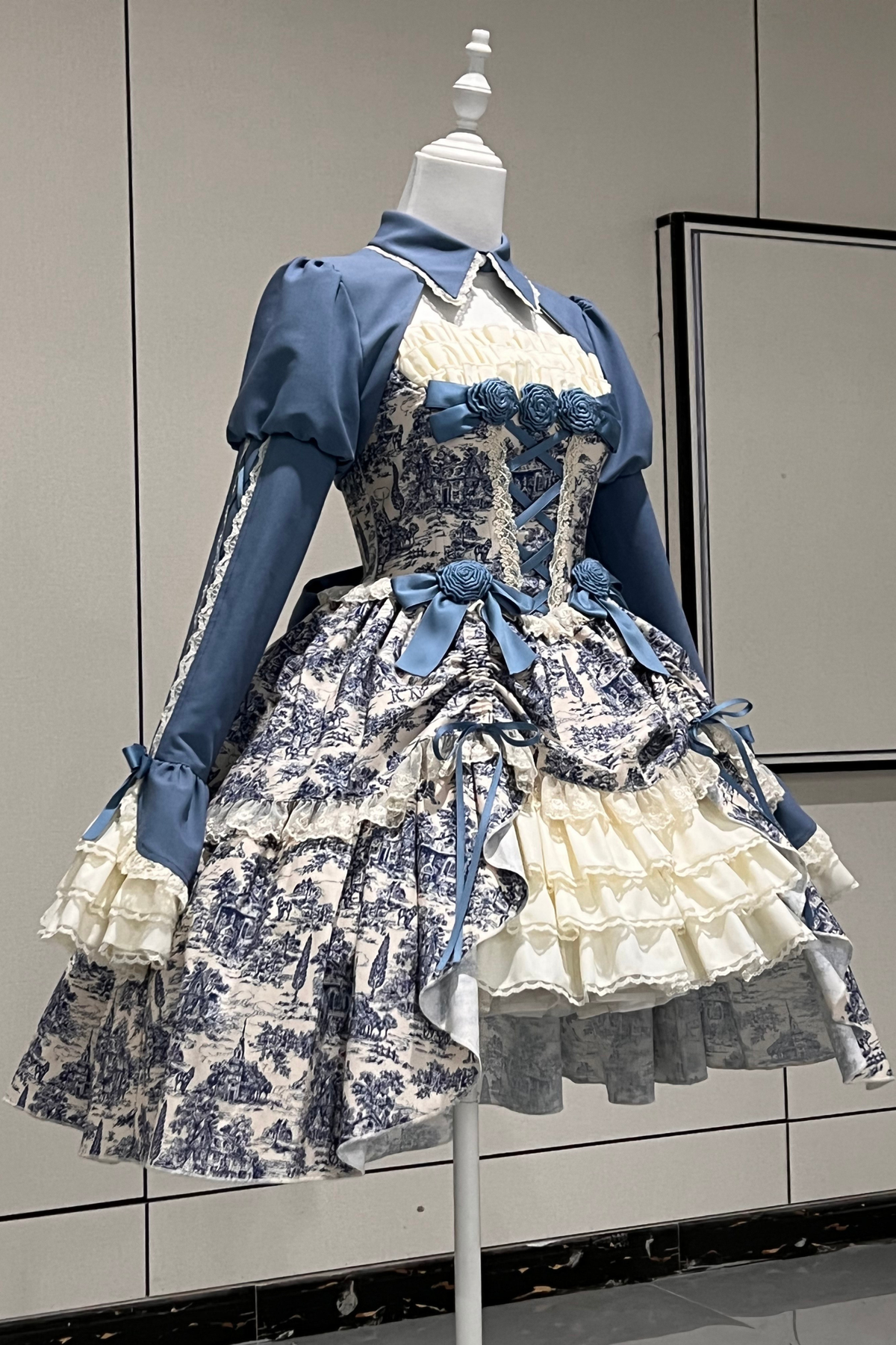 [Pre-order] Elegant Asian Lolita Jumper Skirt + Top + Flat Cap JSK+Tops