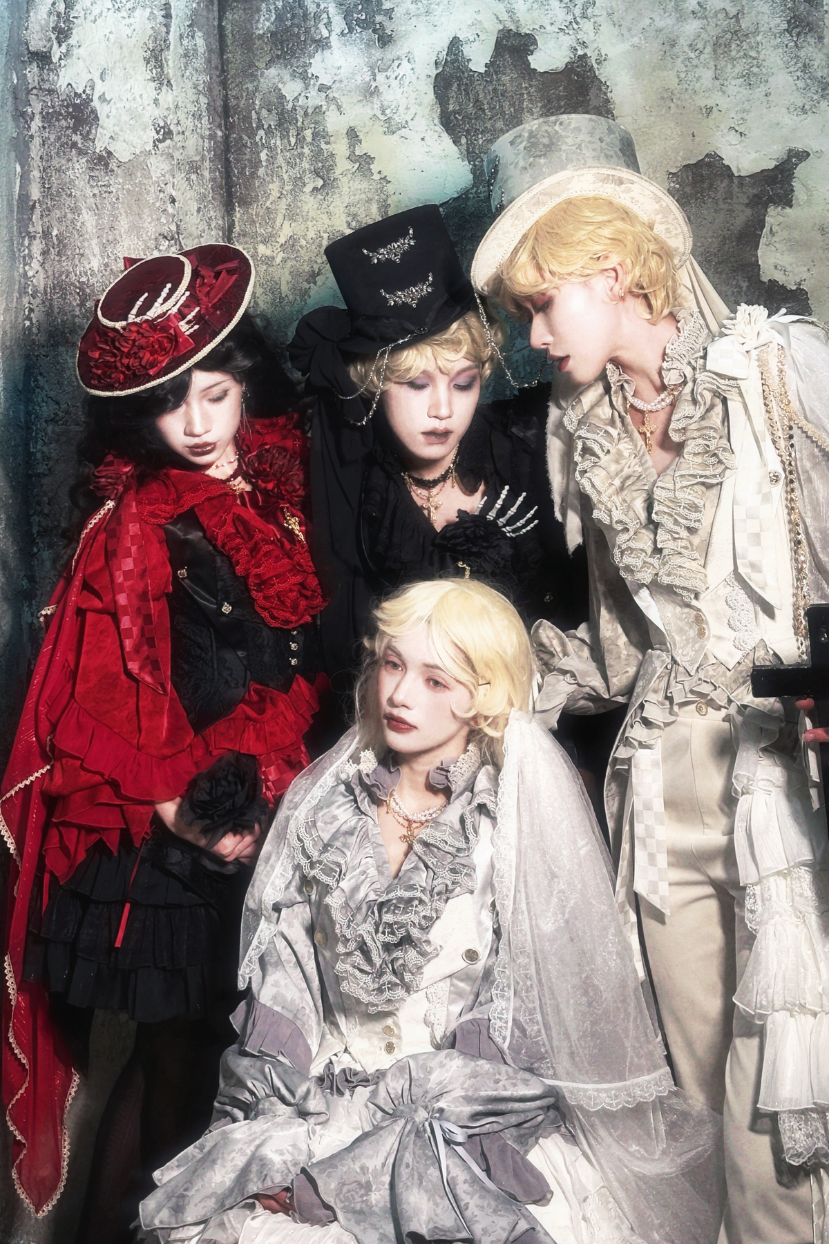 Fishbone Bustier Lolita Skirt + Shirt + Vest + Tail + Pants