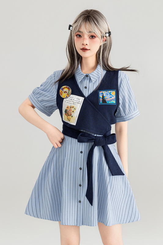 Preppy Dress + Striped Shirt Dress