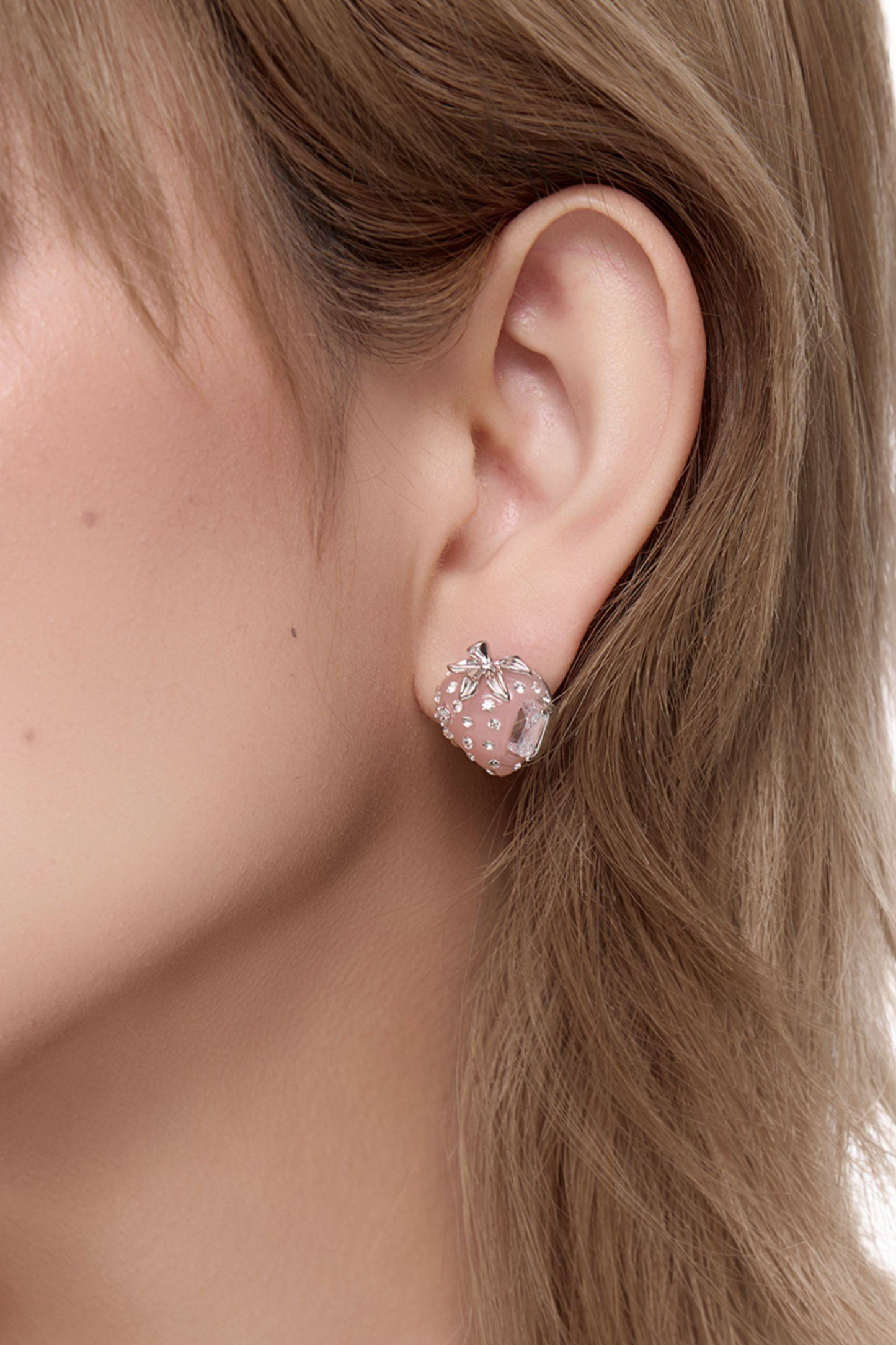 Sumiyaki Strawberry Zircon Earrings