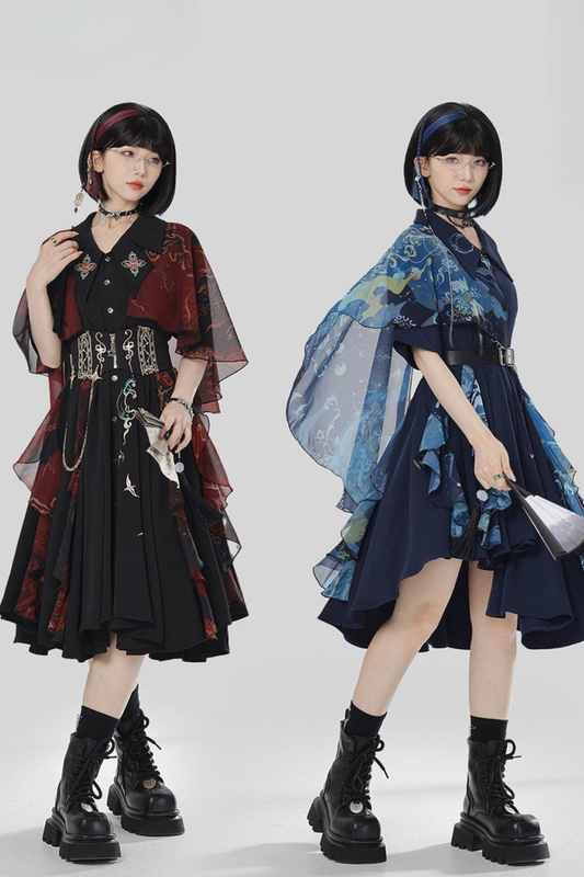 Chinese Embroidery Dress + Belt + Girdle
