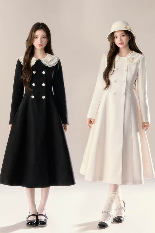 Elegant Sweet Chic French Long Coat