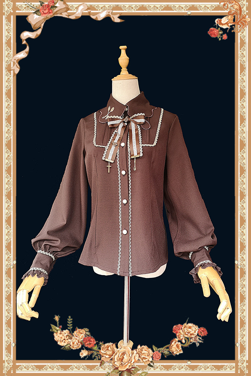 Elegant Embroidery Lapel Lolita Blouse