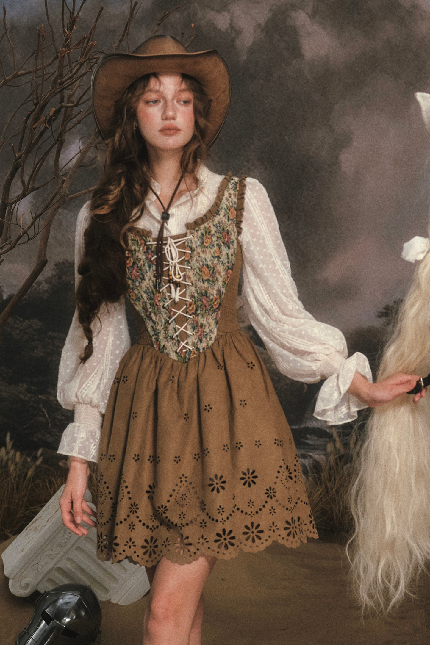 Western Suede Vest Dress