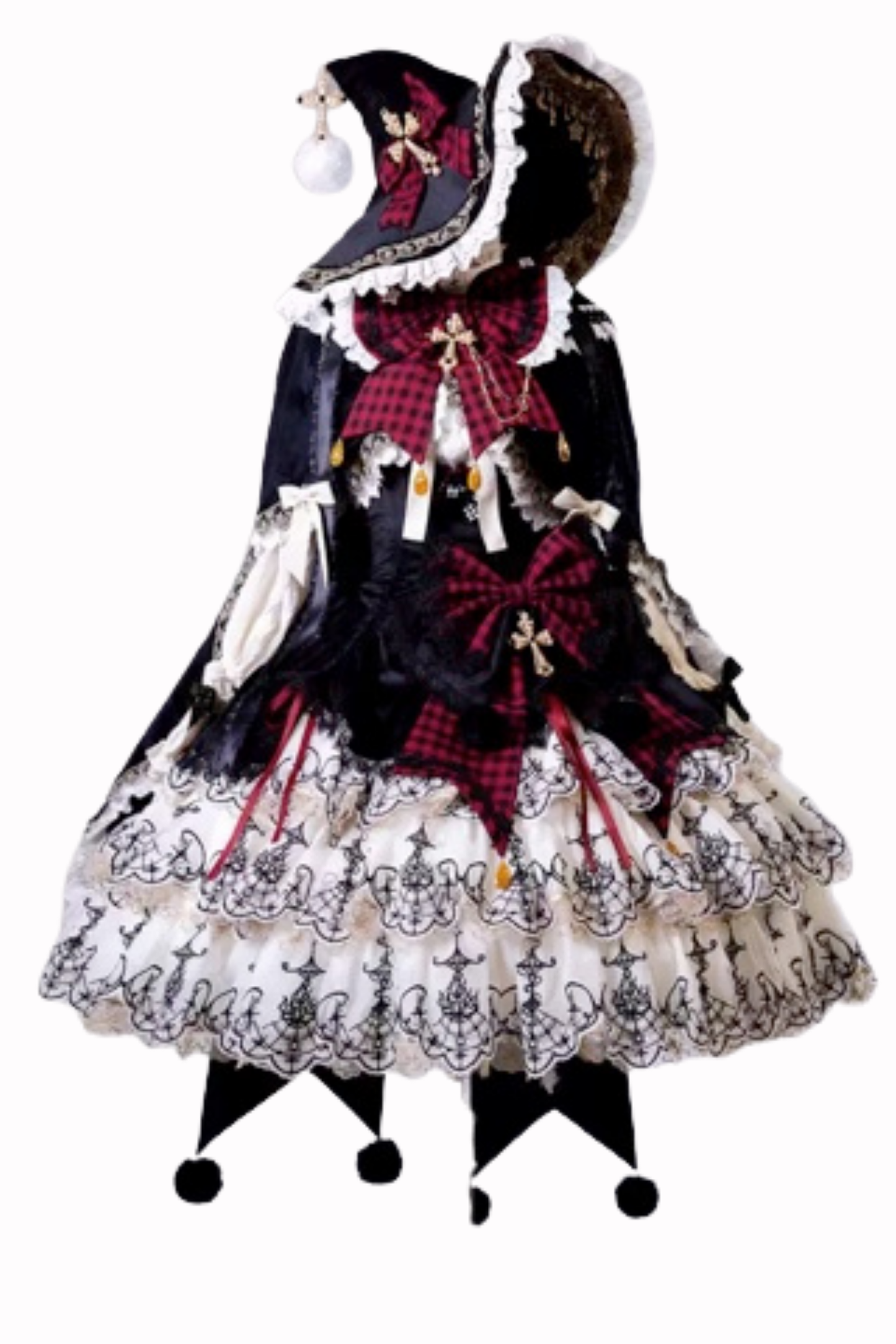 [Pre-order] Element Lolita Jumper Skirt + Inner Top + Cape + Big Ribbon + Hat