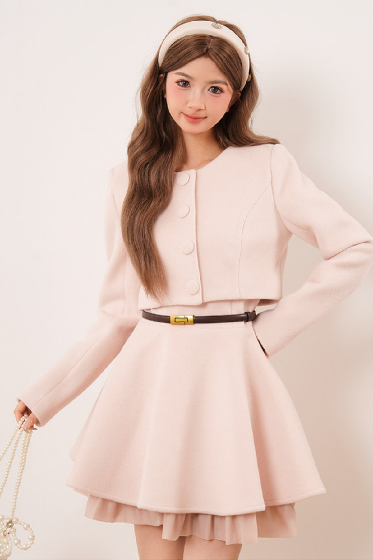 Pink Chanel-Inspired Coat Set