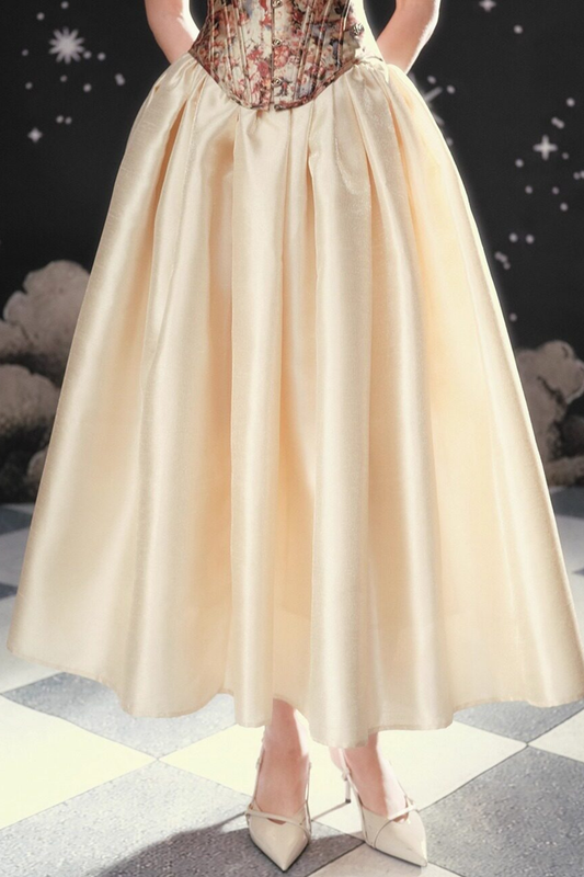 Pearl Essent Satin Puffy Skirt