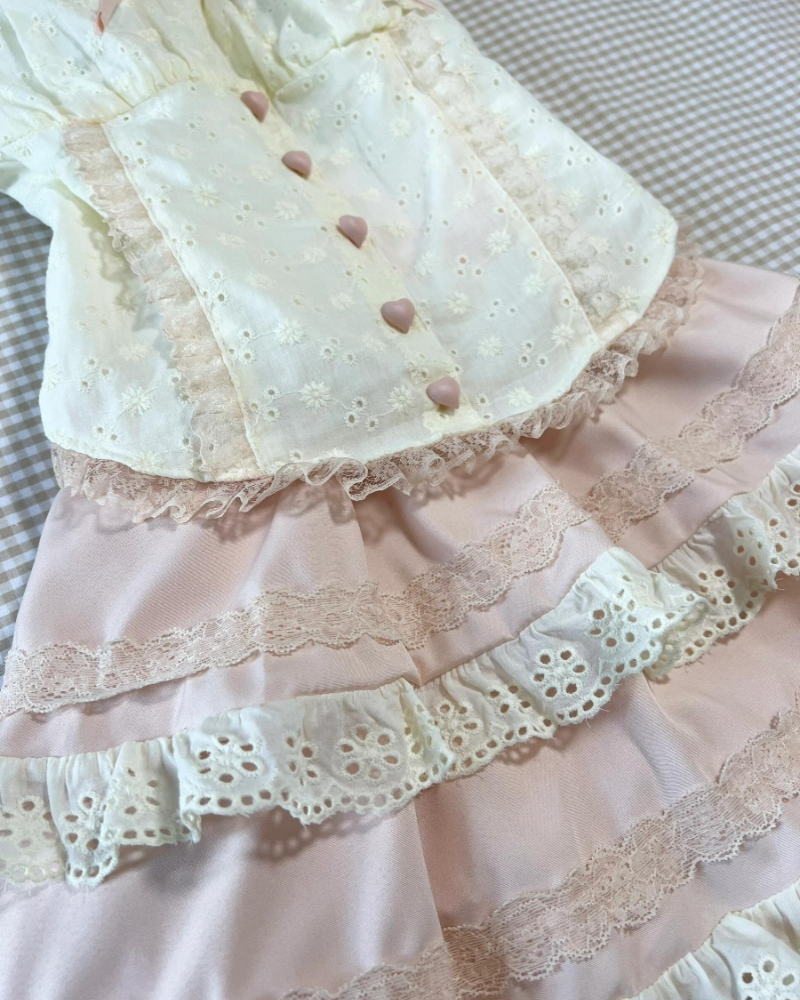 Vintage Sweet Shirt + Cake Skirt Two-piece Coord Set