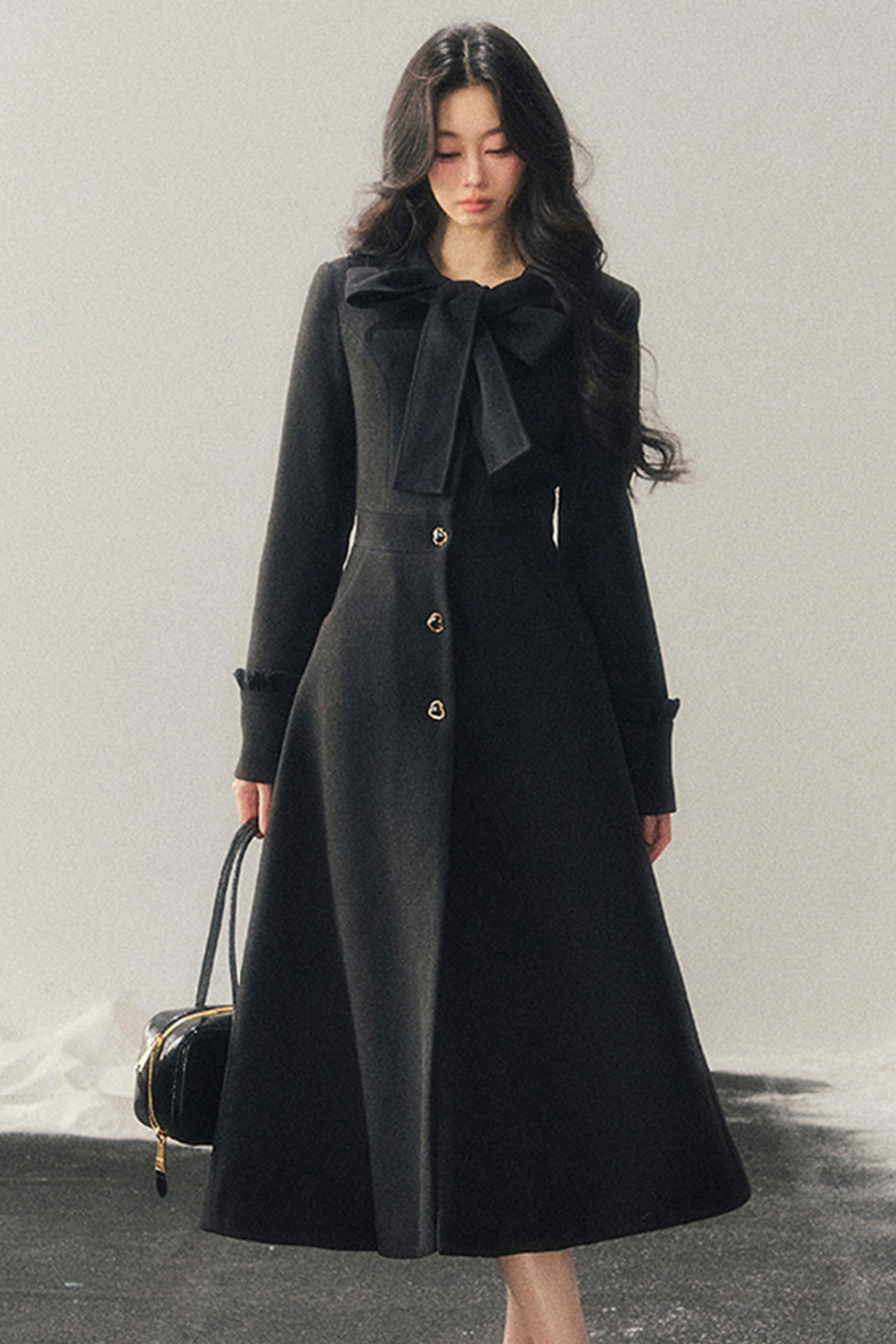Hepburn Chic Long Coat
