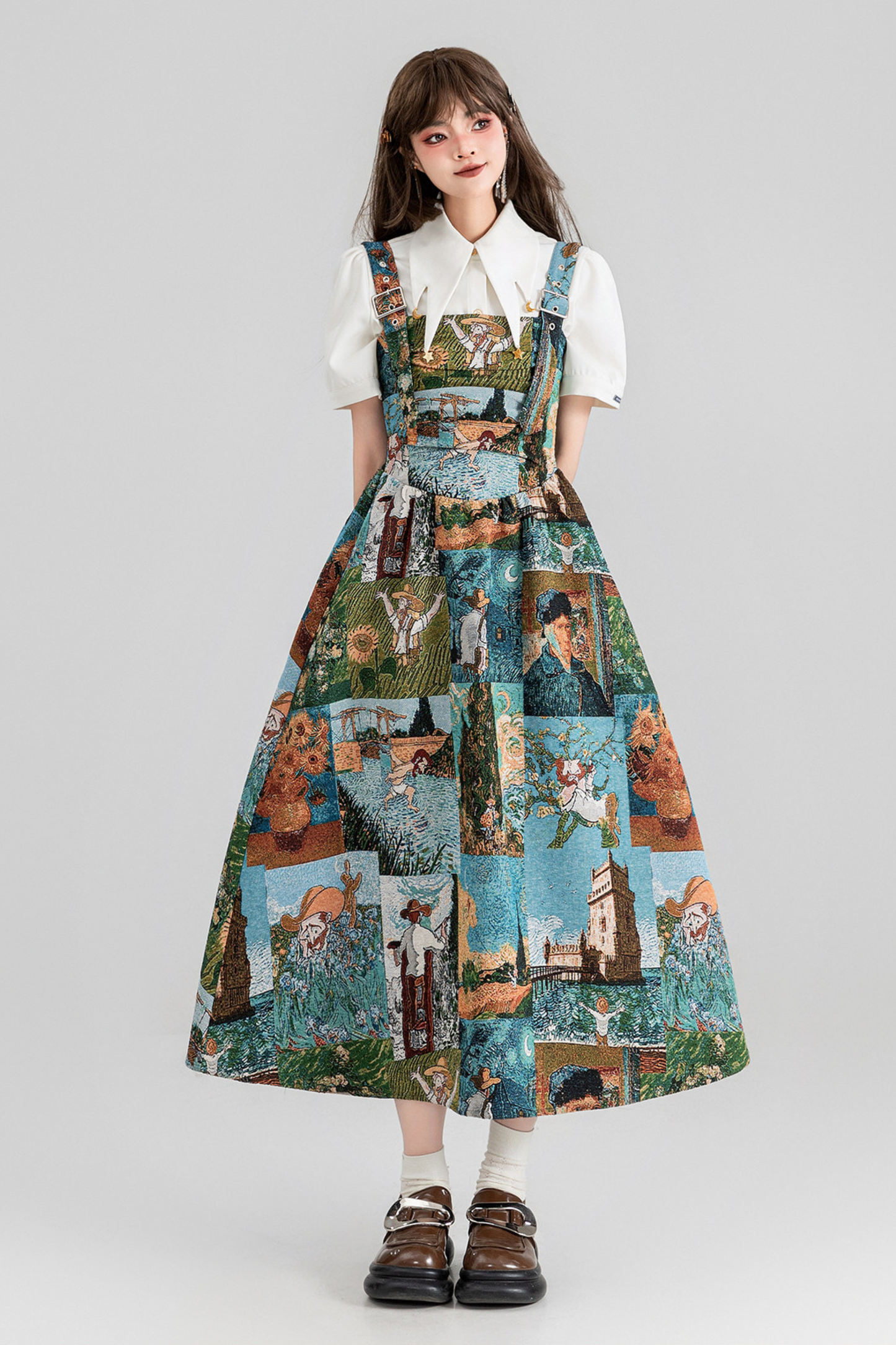 Jacquard Antique Painting Dress + Shirt