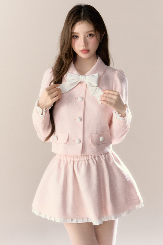 Sweet Girly Jacket + Flare Skirt