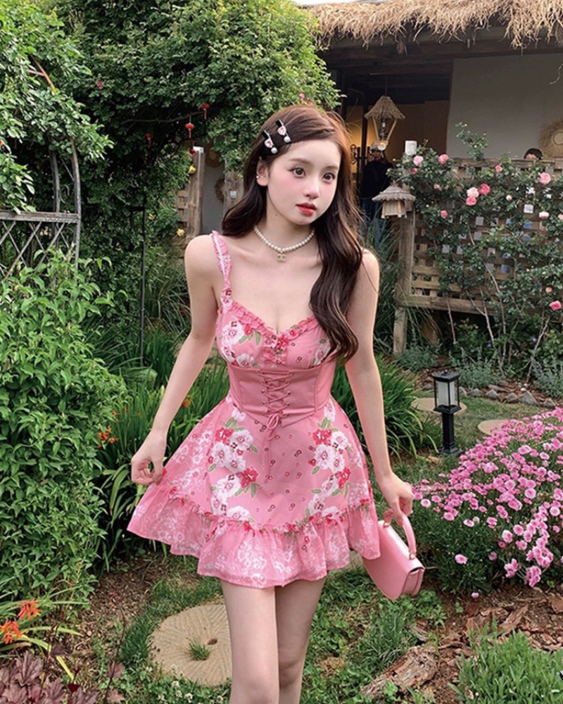 French Rose Floral Dress – By Coquette