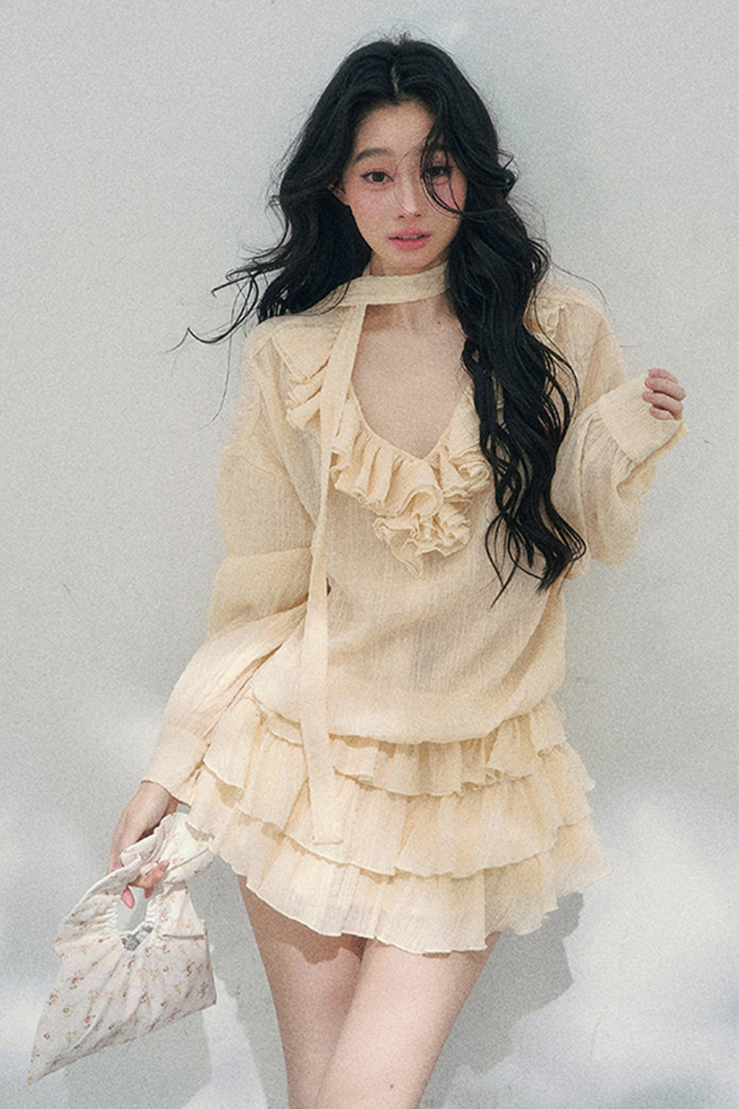 Evening Breeze Milky Dress + Inner Pants