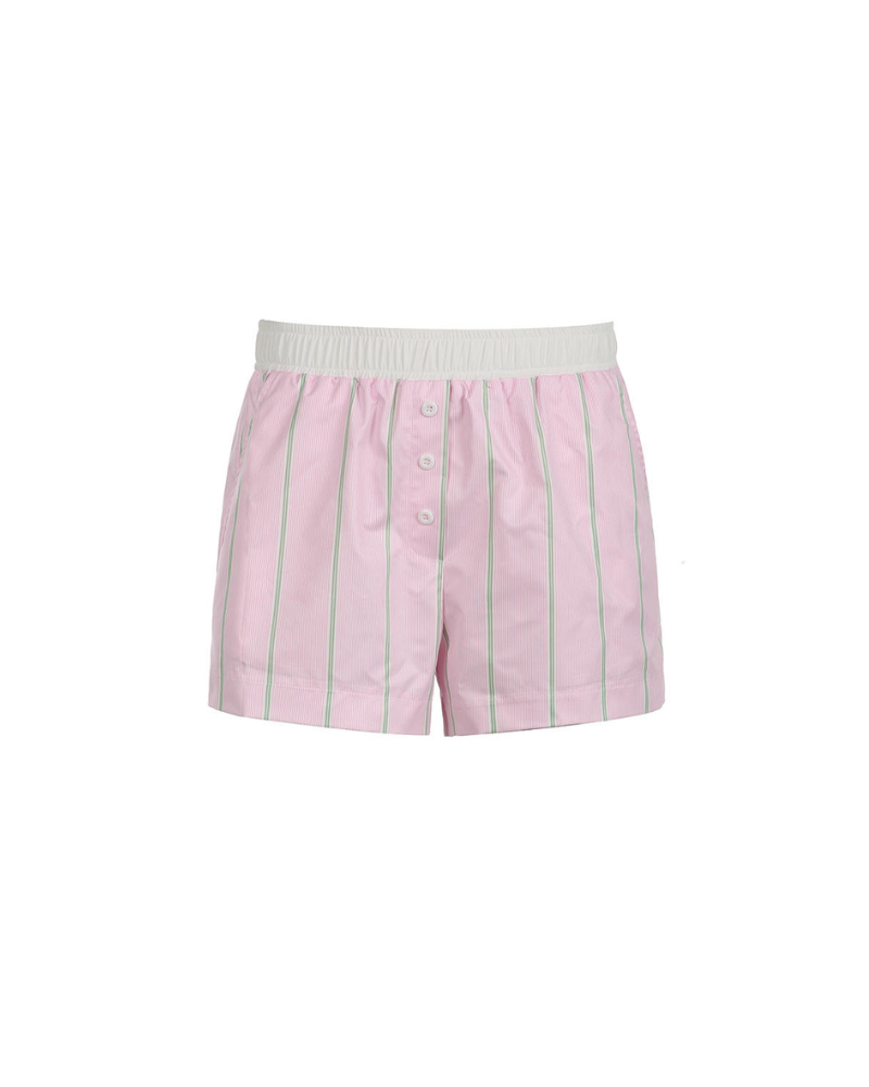 French Basic Striped Shorts