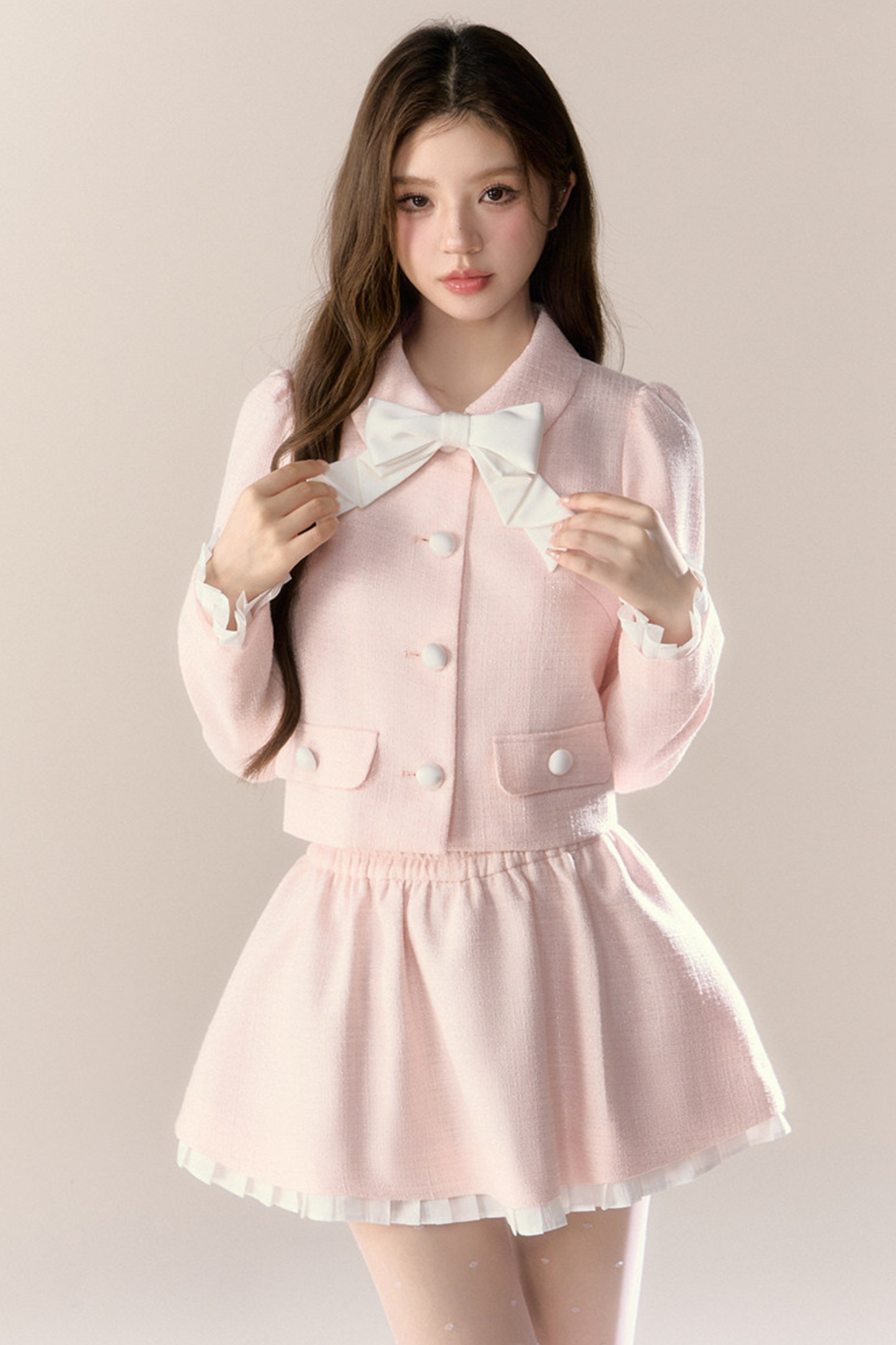 Sweet Girly Jacket + Flare Skirt