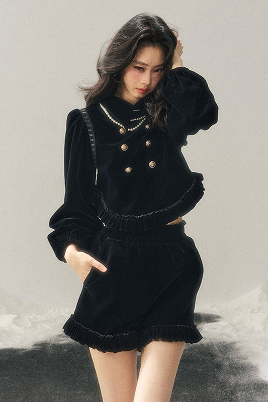 French Velvet Jacket + Shorts