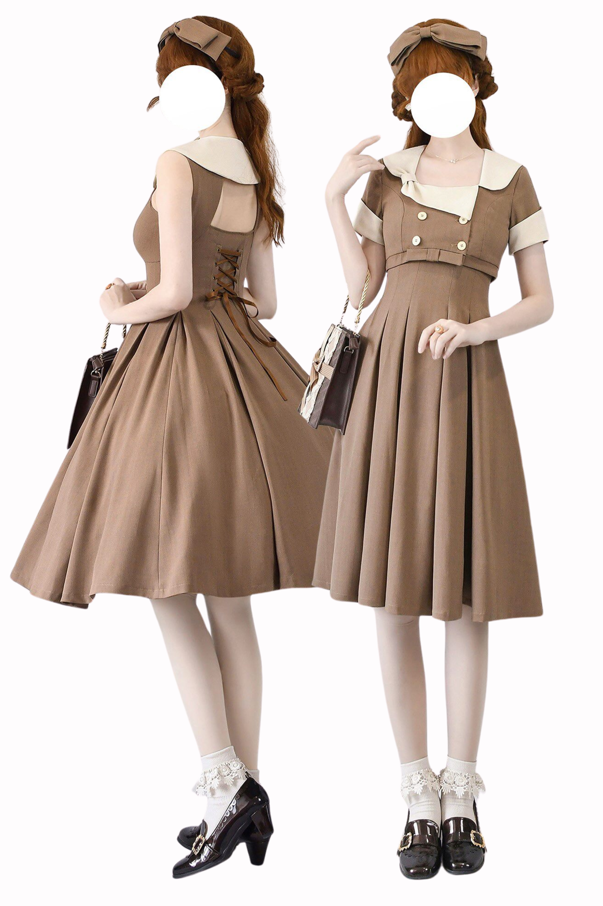 Elegant French Retro Flare Dress + Short Jacket